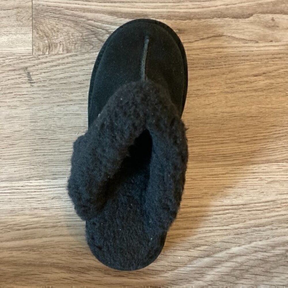 Bearpaw Black Fleece Slipper SINGLE SHOE Size 8 NWOT